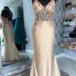 Golden Goddess Prom Dress