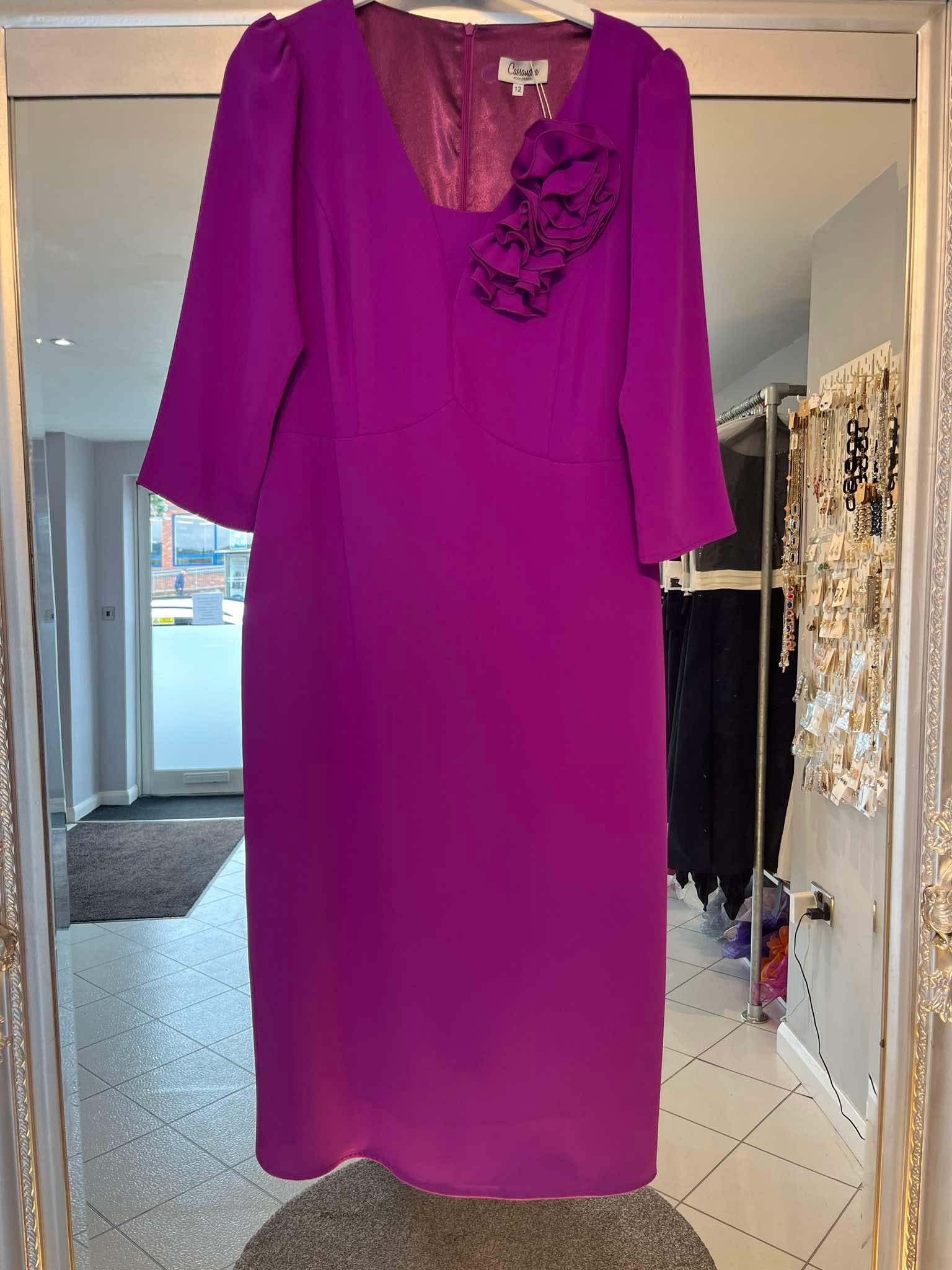 Purple Cassandra Occasion Dress